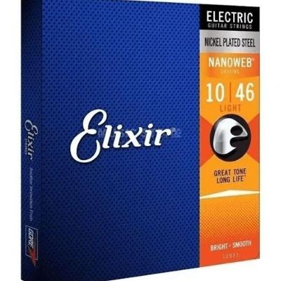 Encordoamento Para Guitarra .009 Nanoweb 12027 Custom Light Elixir