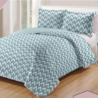 Kit Cobre Leito Colcha Daily Queen 3 Peças Dupla Face Estampado - Modelo 67 - 100% Poliéster - 1