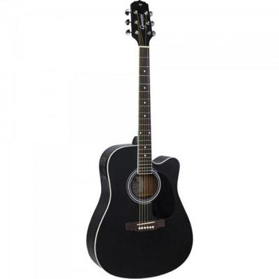 Violão Eletroacustico Dreadnought Aco Gdc-1 Ceq Satin Black Giannini