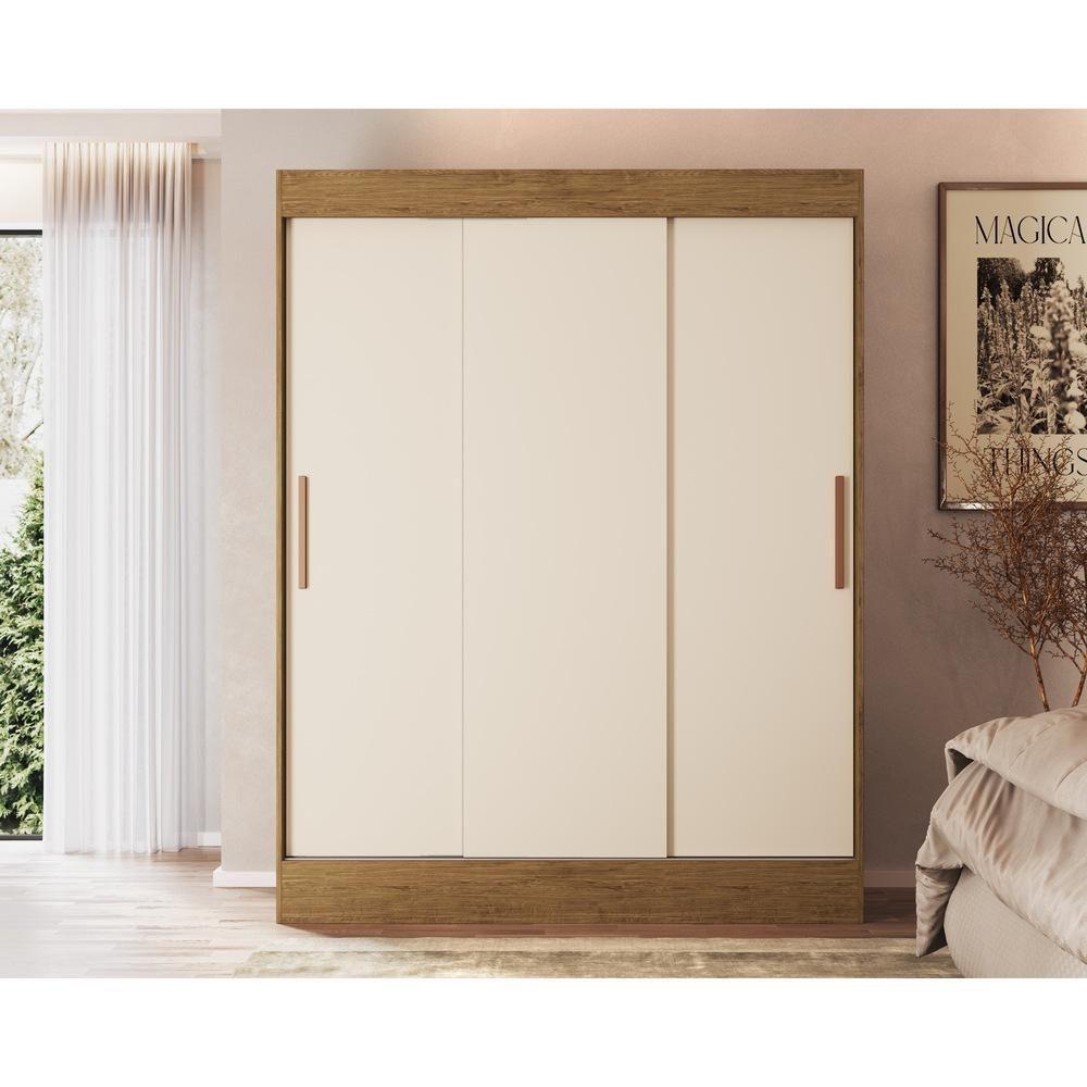 Guarda-Roupa 3 Portas Flórida Cr4142 Nogueira/Off White - 2