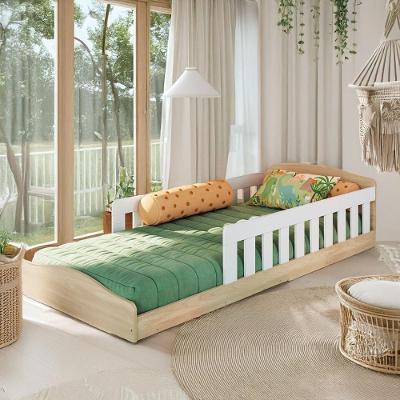 Cama Montessoriana Com Grades Infantil Encanto Carvalho Branco Repleta Carvalho/branco