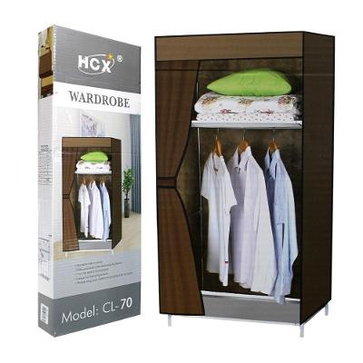 Guarda Roupa Portatil Armario Arara Roupas Organizador Cabideiro Prateleiras Organizador Compacto Vermelho