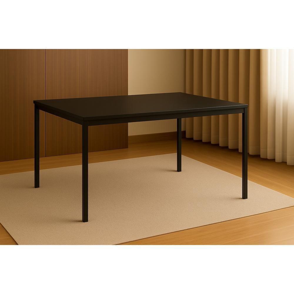 Conjunto Mesa De Jantar 120x80cm Com 4 Cadeiras Eames Brancas – Tampo Preto, Design Moderno E Sofisticado - 2