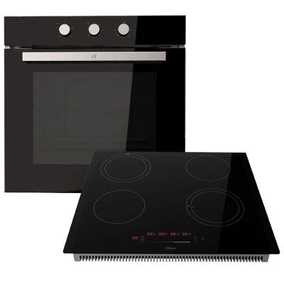 Kit Cooktop Indução e Forno Embutir OFOR7740 OTOP402 4 Bocas 77L Painel Touch Preto Oster