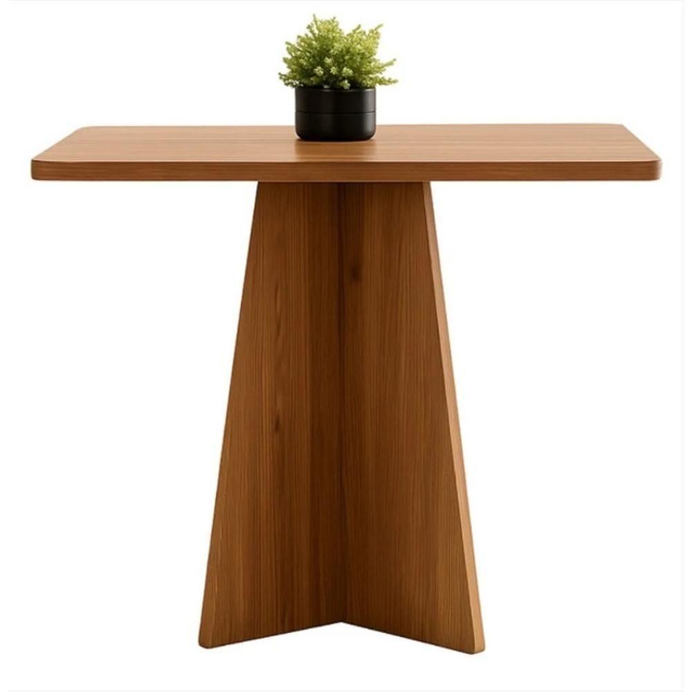 Mesa Quadrada Em Mdf Freijó – Base Central Moderna E Design Sofisticado - 3