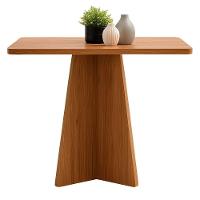 Mesa Quadrada Em Mdf Freijó – Base Central Moderna E Design Sofisticado - 1