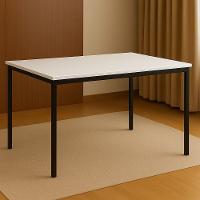 Conjunto Mesa De Jantar Retangular 120x80cm Com 4 Cadeiras Eames Pretas – Tampo Branco - 2