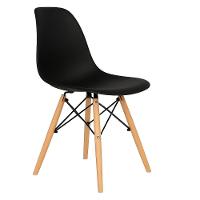 Conjunto Mesa De Jantar Retangular 120x80cm Com 4 Cadeiras Eames Pretas – Tampo Branco