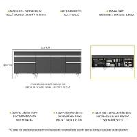 Kit 2 Balcões Gabinete Pia 150 Cm E Cooktop 70 Cm Veneza Multimóveis Mp2073.898 Preto - 5