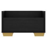 Kit com 2 Mesas de Cabeceira 60 Cm com Pés Quadrados Preta - 6