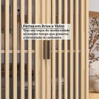 Cristaleira 70cm 2 Portas Com Vidro Aura Luciane Móveis Carvalho - 5