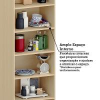 Cristaleira 70cm 2 Portas Com Vidro Aura Luciane Móveis Carvalho - 7