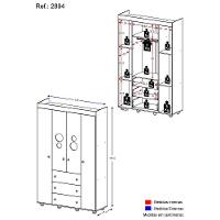Guarda Roupa 4 Portas e 3 Gavetas Pimpolho Branco