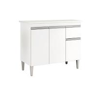 Balcão Para Cozinha 3 Portas Forks Branco - 3