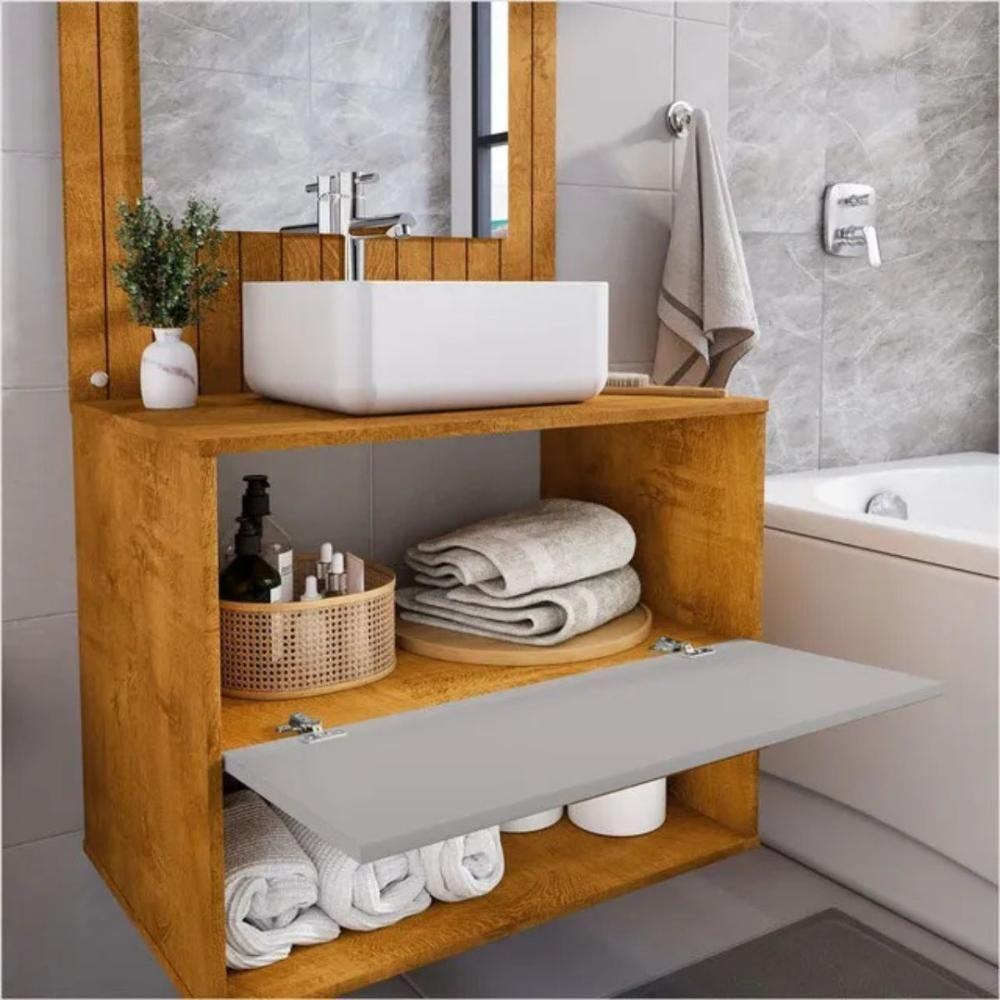 Kit Para Banheiro Espelho Ribeiro Naturalle-off White - 2