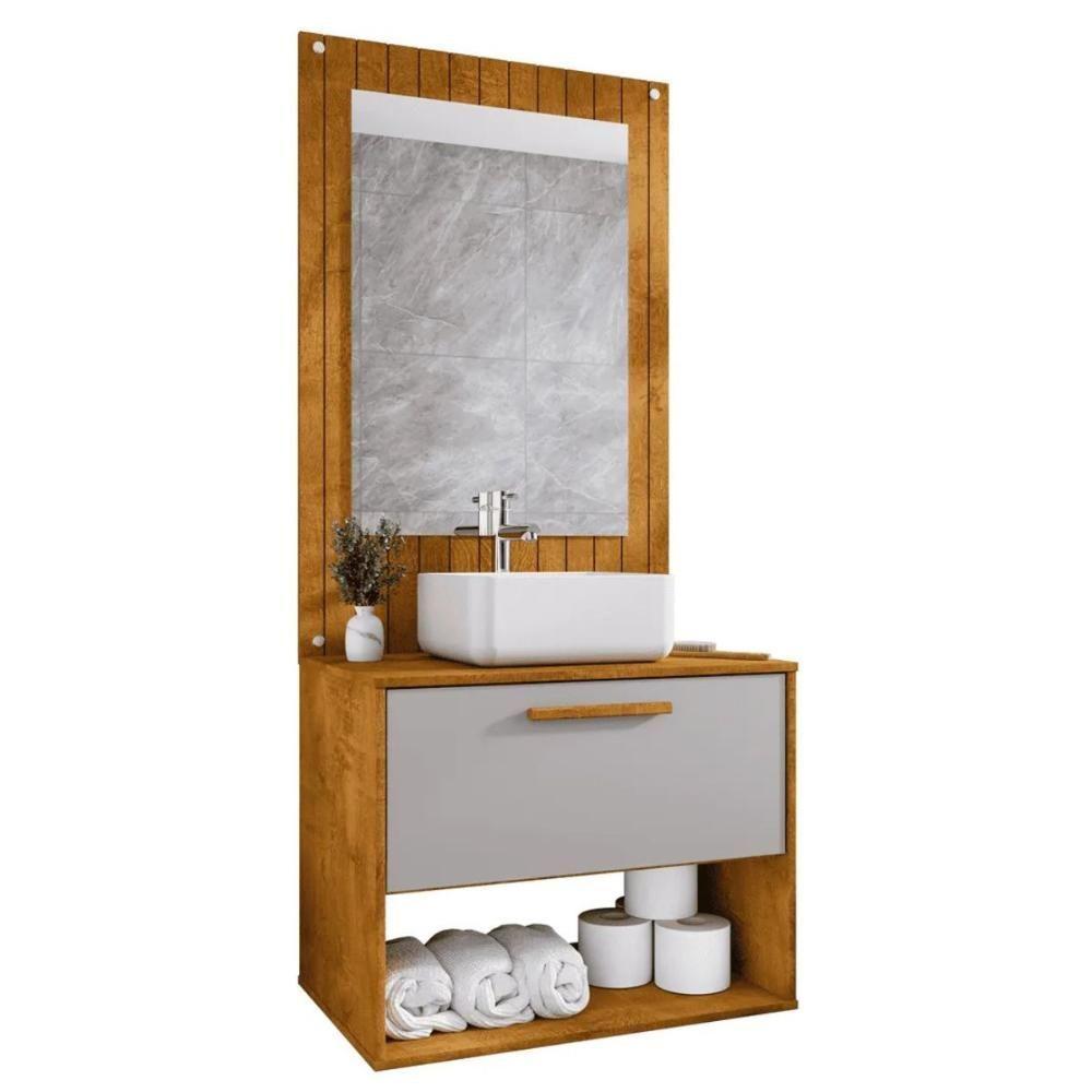 Kit Para Banheiro Espelho Ribeiro Naturalle-off White - 4