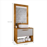 Kit Para Banheiro Espelho Ribeiro Naturalle-off White - 6