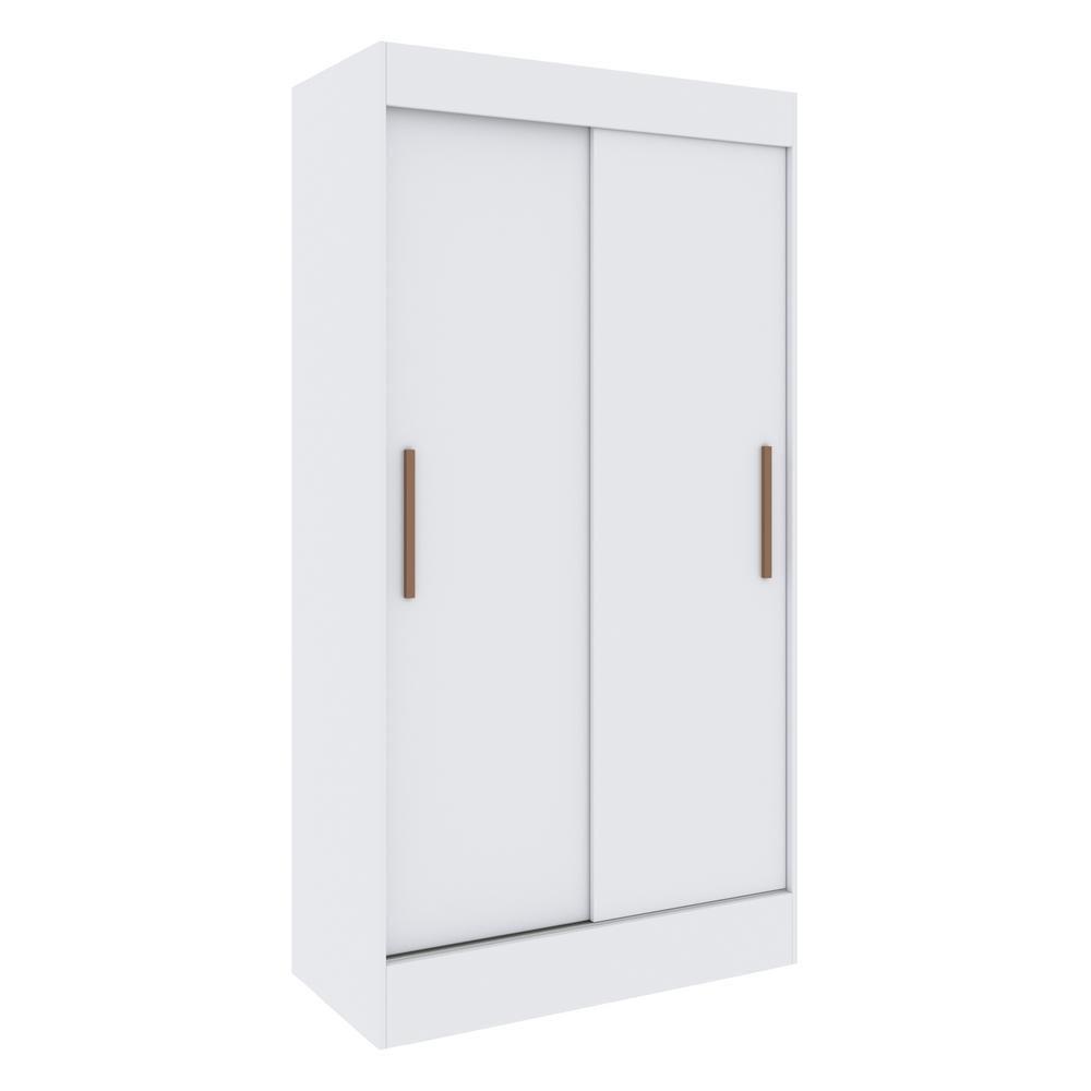 Guarda-Roupa 2 Portas Correr 2 Gavetas Milano Multimóveis Vcr4143 Branco Branco - 4