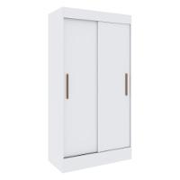 Guarda-Roupa 2 Portas Correr 2 Gavetas Milano Multimóveis Vcr4143 Branco Branco - 4