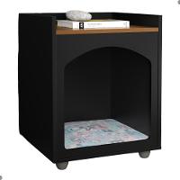 Mesa De Cabeceira Casinha Pet Wilson Preto Freijó - 3