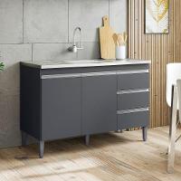 Balcao De Cozinha Virginia 2pt 1,20m Cinza Fosco - 1