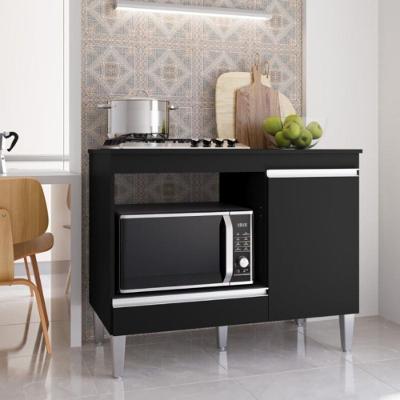 Balcão Para Cooktop Frankfurt Preto Fosco