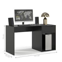 Mesa Home Office Com Gaveta Baku Preto - 2