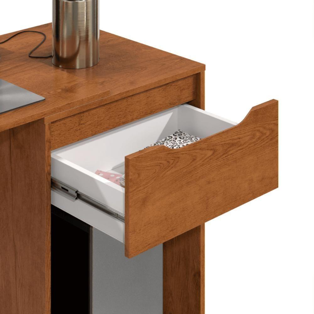 Mesa Home Office Com Gaveta Baku Freijo - 4