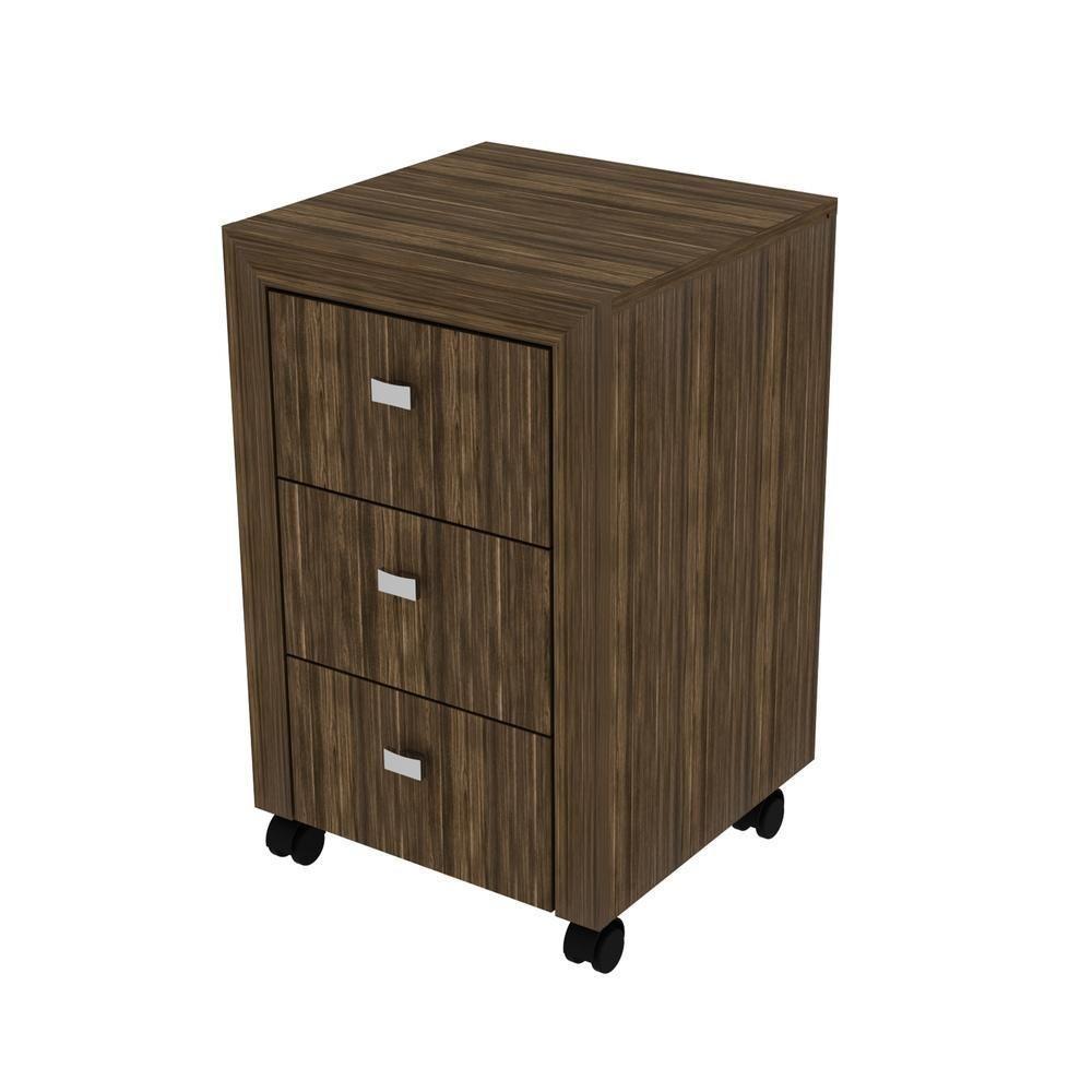 Gaveteiro Com Rodízios Multimóveis Vcr25018 Nogal Nogal - 2