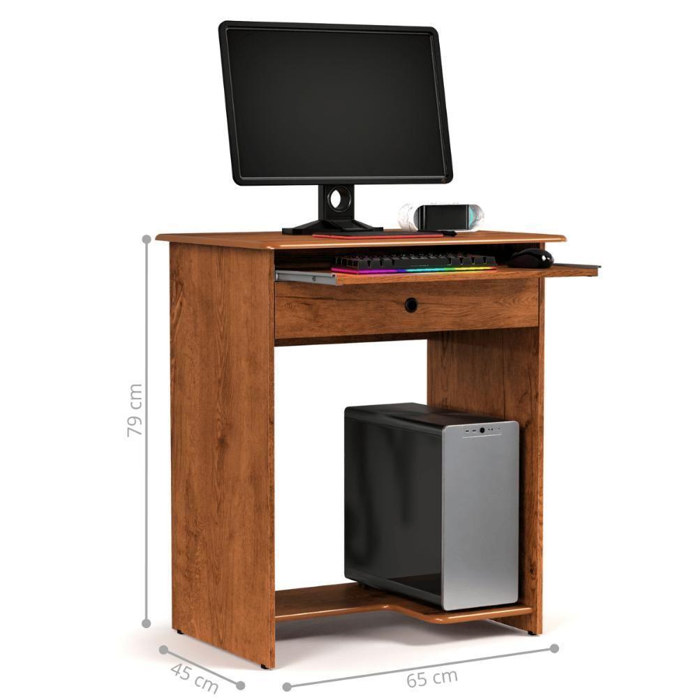 Escrivaninha Mesa Para Computador Com Gaveta Suiça Freijo - 2