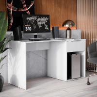 Mesa Home Office Com Gaveta Baku Branco - 1