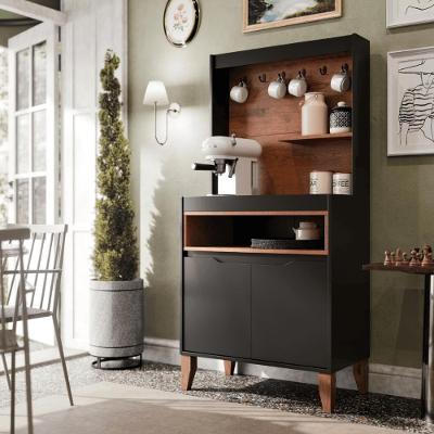 Balcao Para Cafe Russia Preto-freijo