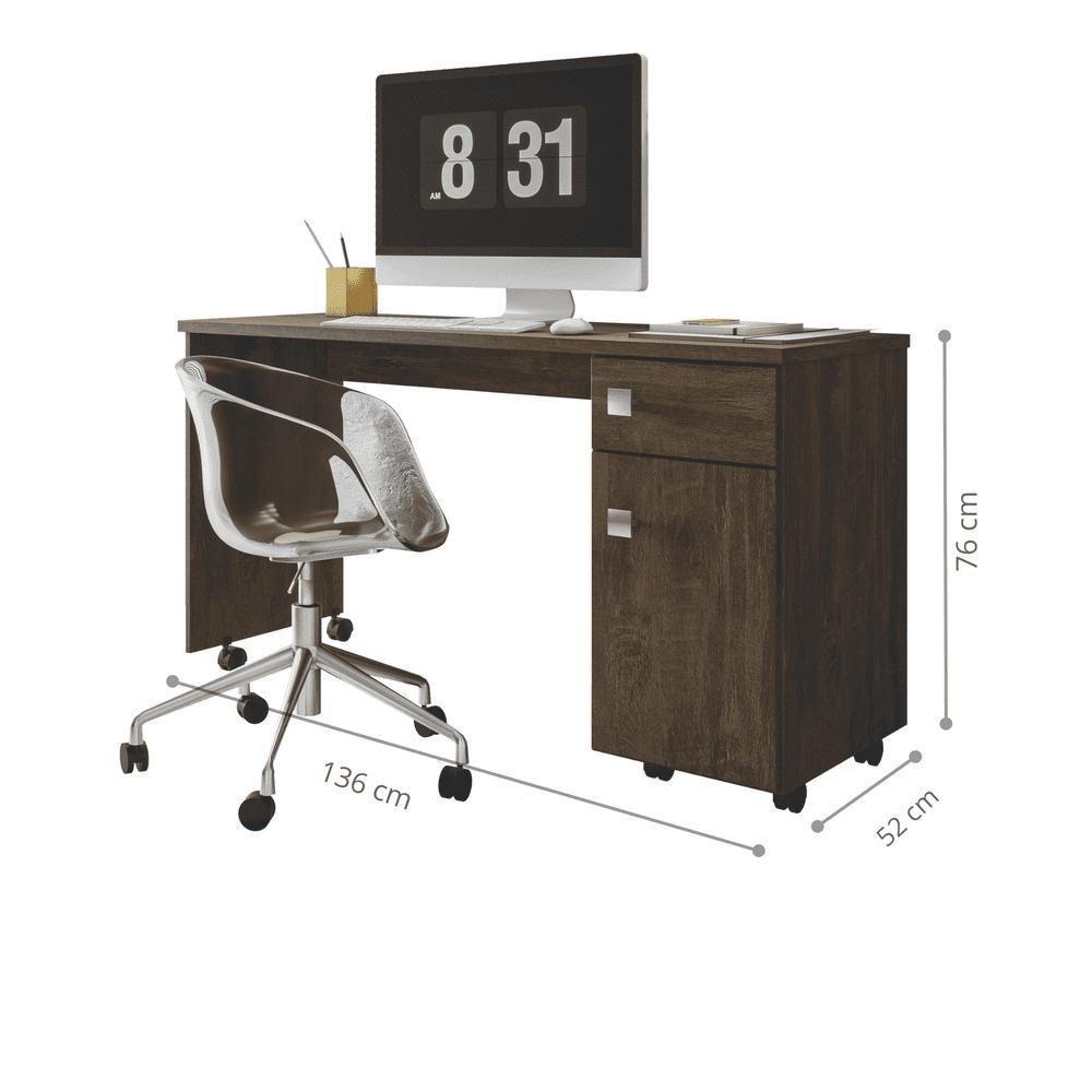 Mesa Para Computador Lisboa Canela Toque Bp - 2