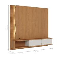 Mesa Com Home Para Tv Reno Freijo Off White Matte - 5