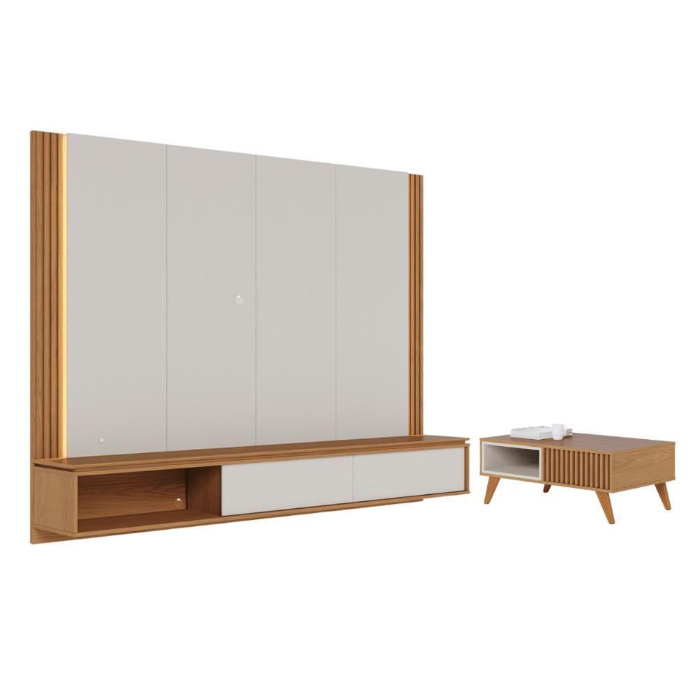 Mesa Sala De Estar Com Home Reno Off White Matte Freijo - 1