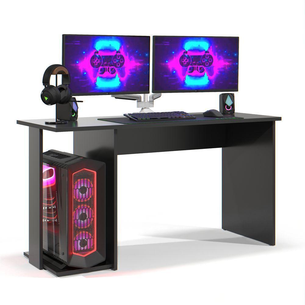 Mesa Escrivaninha Gamer Valorant Com Espaço Para Gabinetes E Monitores Estilo Moderno - 3