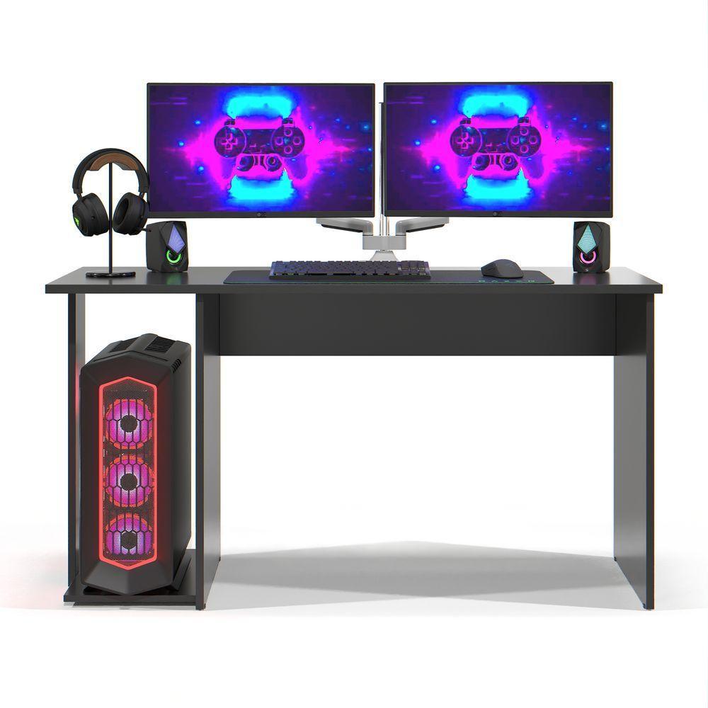 Mesa Escrivaninha Gamer Valorant Com Espaço Para Gabinetes E Monitores Estilo Moderno - 4
