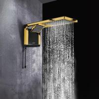 Chuveiro Ducha Acqua Duo Ultra Preto Matte Gold 7800w Lorenzetti 220V - 2