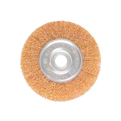 Escova Aço Carbono Circular Ondulado 4" 100mm Furo 7-8"x22mm - Mtx