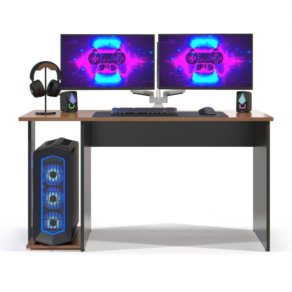 Mesa Escrivaninha Gamer Valorant Com Espaço Para Gabinetes E Monitores Estilo Moderno - 4