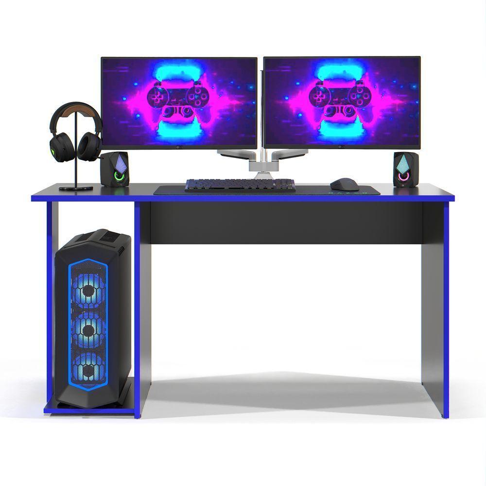 Mesa Escrivaninha Gamer Valorant Com Espaço Para Gabinetes E Monitores Estilo Moderno - 4