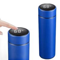 Garrafa Térmica Inox 480ml Com Display Led E Termômetro Digital ? Luxo E Tecnologia Na Medida Certa - Azul - 6
