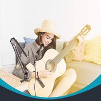 Suporte Microfone Articulado Mesa Braco Profissional Dobravel Ajustavel Em Aco Podcast Gravacao Estudio - 2