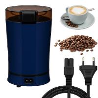 Moedor Triturador Domestico Portatil Alimentos Secos Lamina Inox Cafe Especiarias Luxo 110v Azul - 1