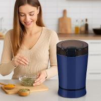 Moedor Triturador Doméstico Portátil De Alimentos Secos ? Café E Especiarias Em Inox 110v Azul - 2