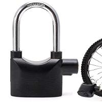 Cadeado Com Alarme 2 Em 1 Sensor Movimento Anti Roubo Sirene 110db Haste Longo Curto Moto Portao Carro Sonoro