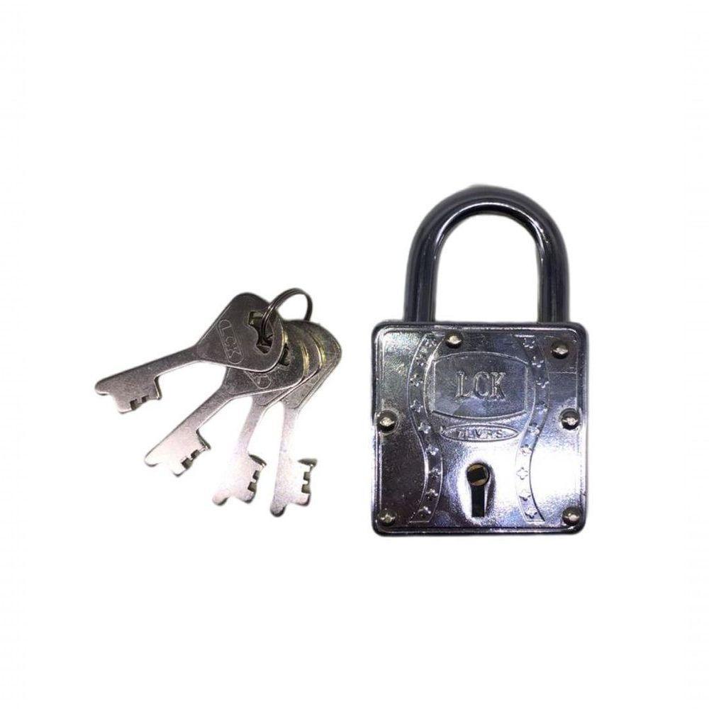 Cadeado Inviolavel 70mm Grande Profissional Chave Frontal Anti Quebra Interno Externo Portao Fechadura Portatil - 3