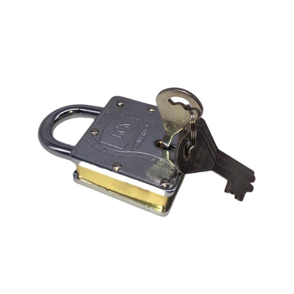 Cadeado Inviolavel 70mm Grande Profissional Chave Frontal Anti Quebra Interno Externo Portao Fechadura Portatil - 4