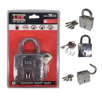 Cadeado Inviolavel 70mm Grande Profissional Chave Frontal Anti Quebra Interno Externo Portao Fechadura Portatil - 5