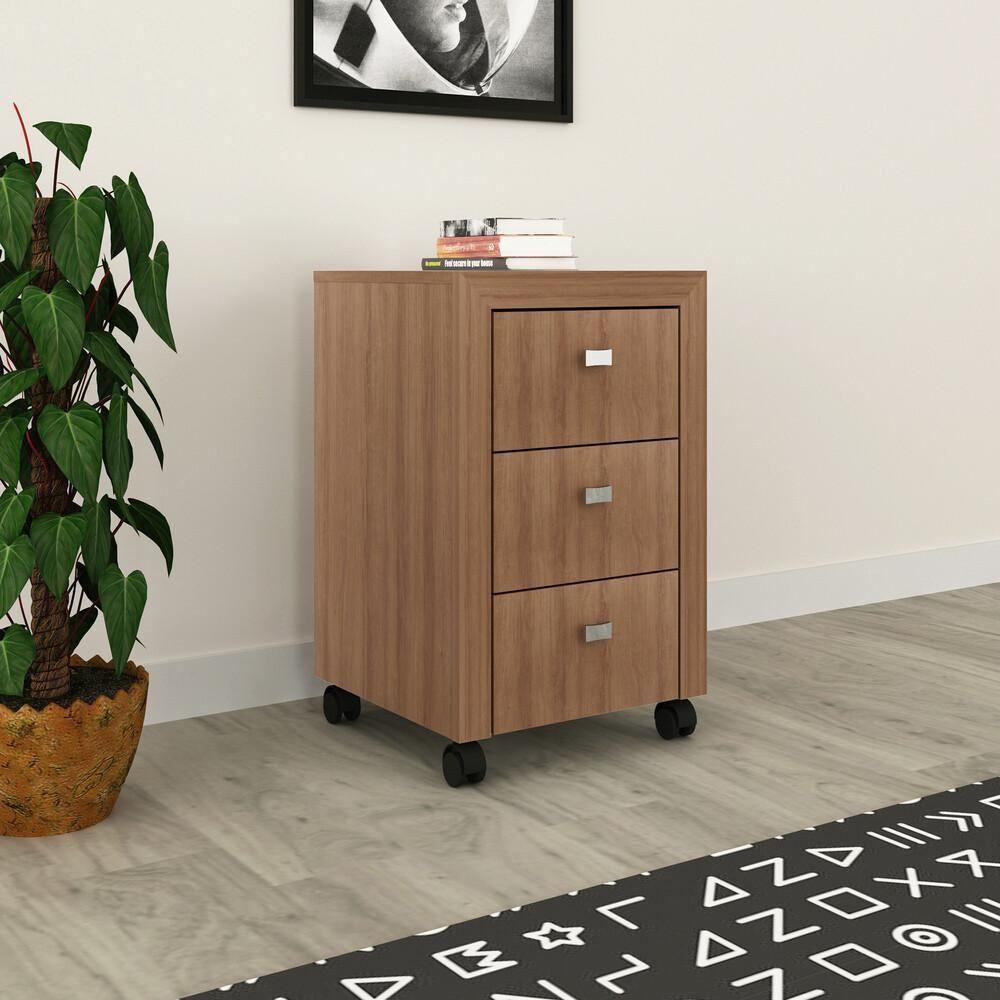 Gaveteiro Com Rodízios Multimóveis Vcr25018 Amendoa Amêndoa - 5